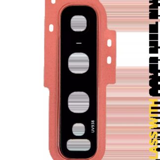 Rückkamera-Glas mit Abdeckung Blendenring für Samsung Galaxy S10 (Flamingo Pink (Rosa))