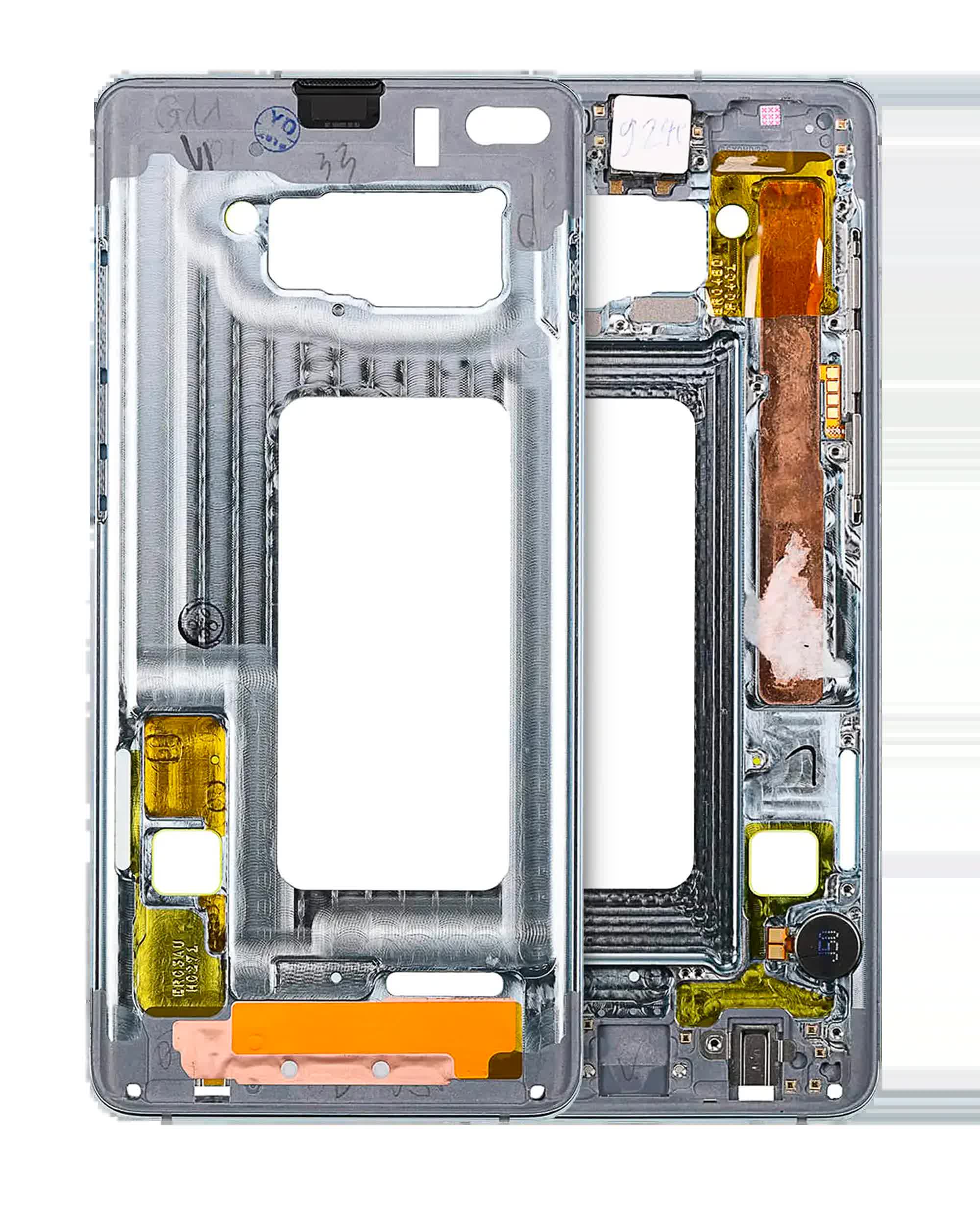 Mittelrahmen für Samsung Galaxy S10 (mit Kleinteilen) (Prism White)