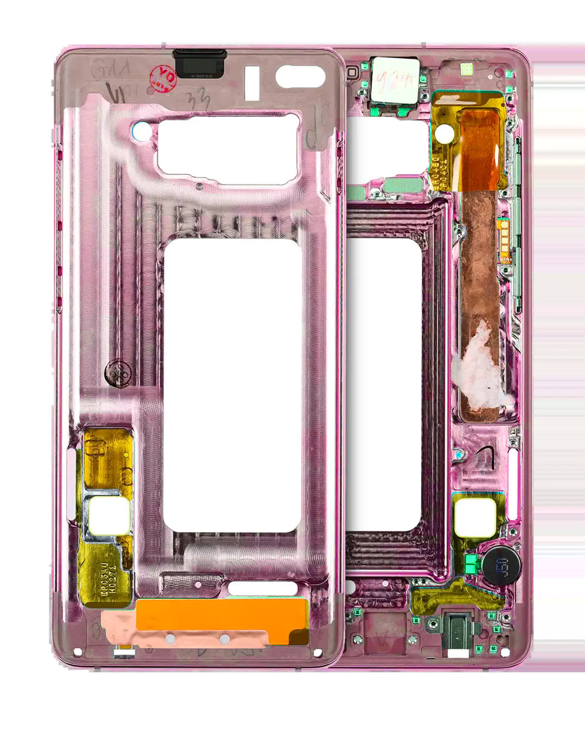 Mittelrahmen für Samsung Galaxy S10 (mit Kleinteilen) (Flamingo Pink (Rosa))