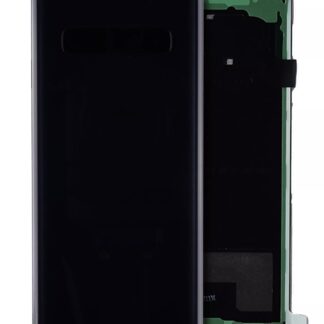 Rückdeckelglas mit Kameraglas für Samsung Galaxy S10 (Service Pack) (Prism Black)