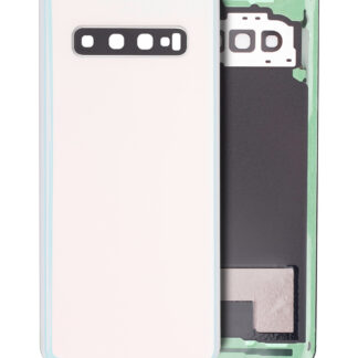 Rückdeckelglas mit Kameraglas für Samsung Galaxy S10 (Service Pack) (Prism White)