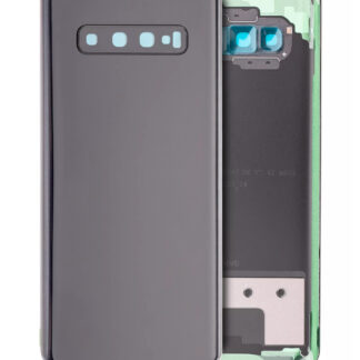 Rückdeckelglas mit Kameraglas für Samsung Galaxy S10 Plus (Service Pack) (Prism Black)