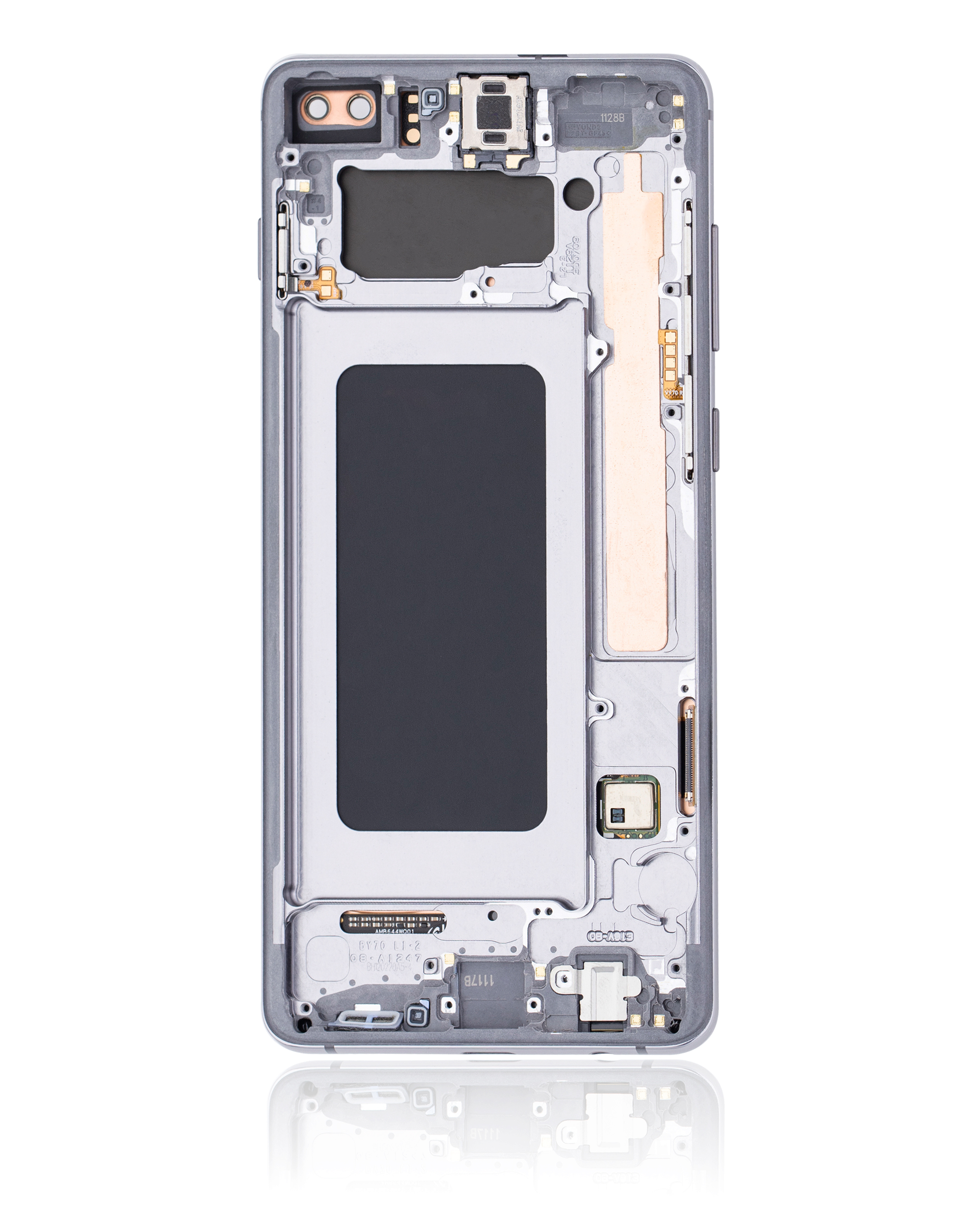 OLED Display mit Rahmen für Samsung Galaxy S10 Plus (professionell aufgearbeitet) (Prism / Ceramic Black) – Bild 2