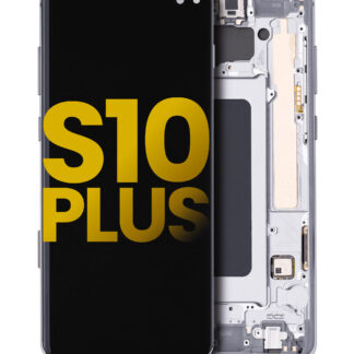 OLED Display mit Rahmen für Samsung Galaxy S10 Plus (professionell aufgearbeitet) (Prism / Ceramic Black)