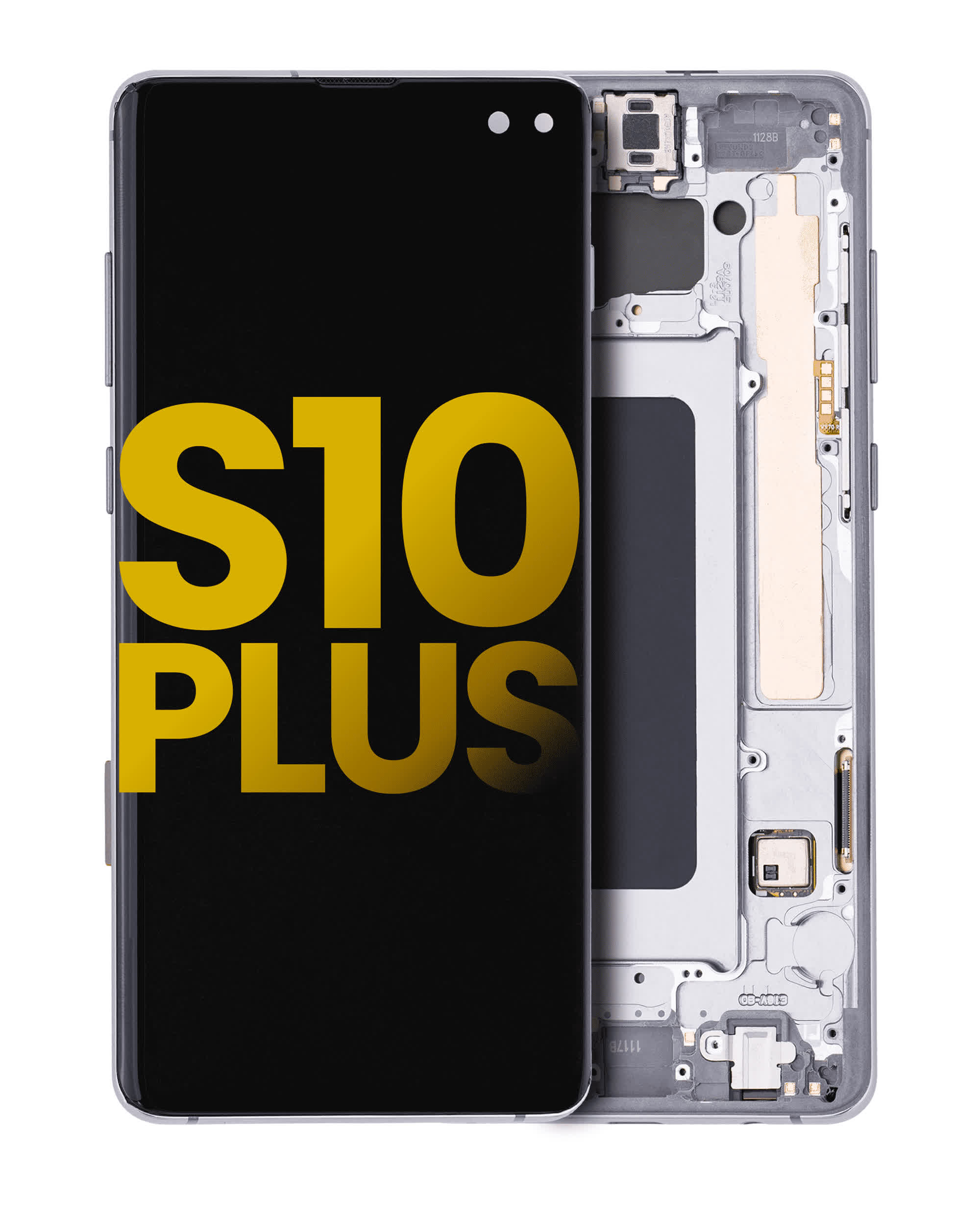 OLED Display mit Rahmen für Samsung Galaxy S10 Plus (professionell aufgearbeitet) (Prism / Ceramic Black)