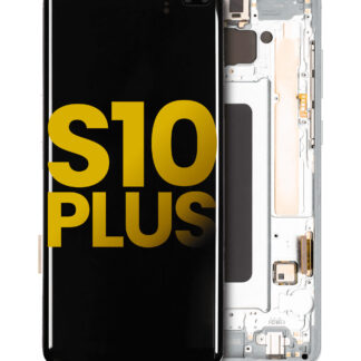 OLED Display mit Rahmen für Samsung Galaxy S10 Plus (professionell aufgearbeitet) (Prism Green)
