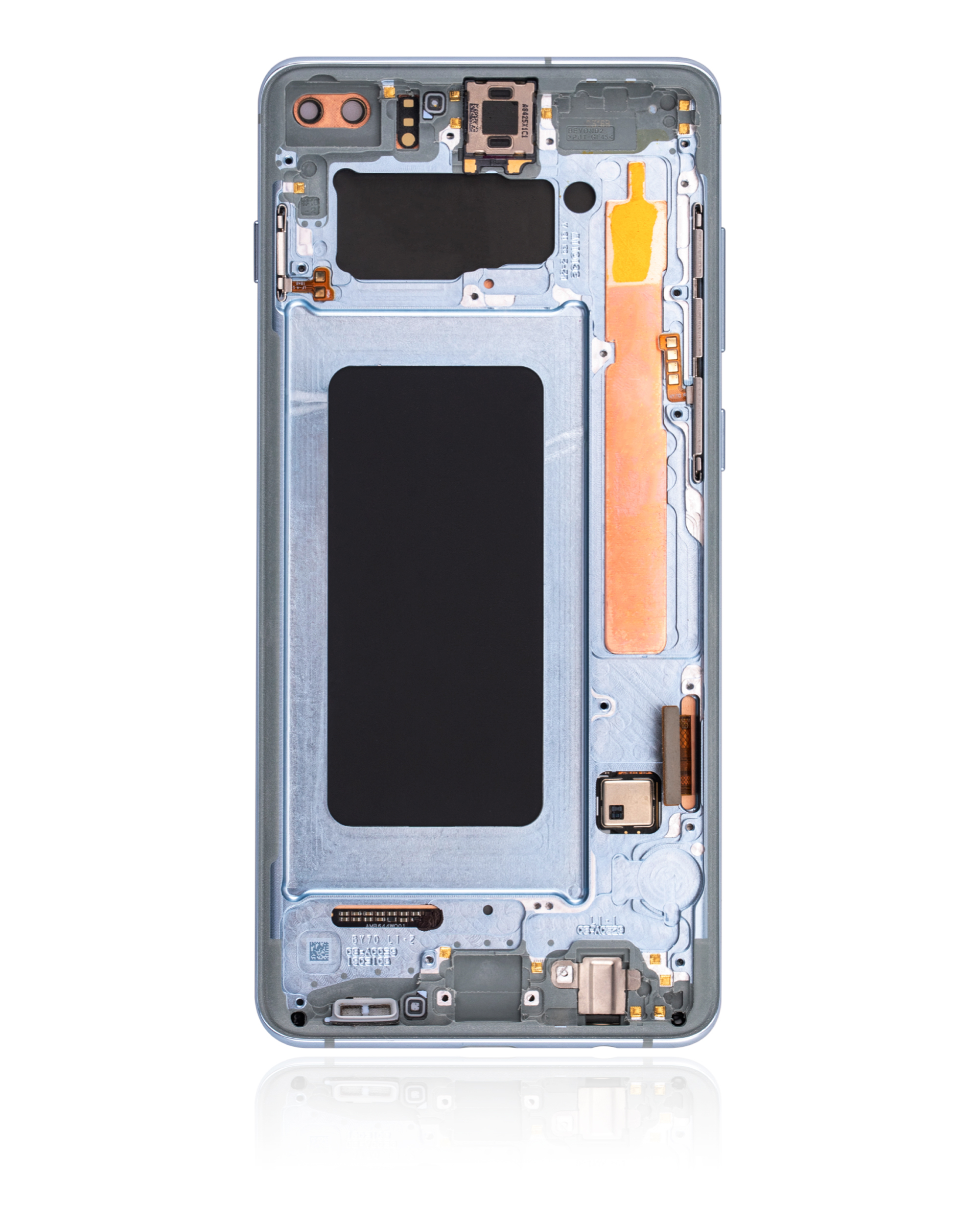 OLED Display mit Rahmen für Samsung Galaxy S10 Plus (professionell aufgearbeitet) (Prism Blue) – Bild 2