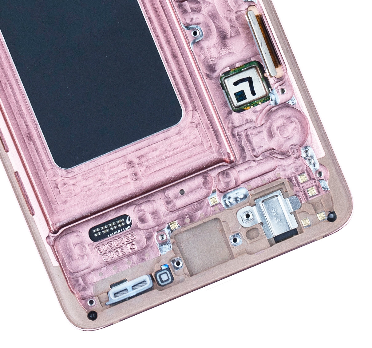 OLED Display mit Rahmen für Samsung Galaxy S10 (Service Pack) (Flamingo Pink (Rosa)) – Bild 4