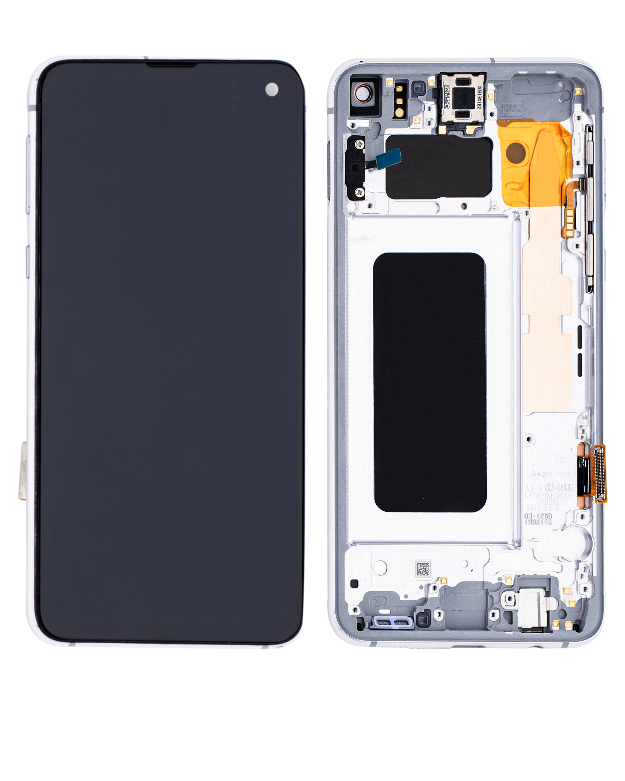 OLED Display mit Rahmen für Samsung Galaxy S10E (Service Pack) (Prism White) – Bild 2