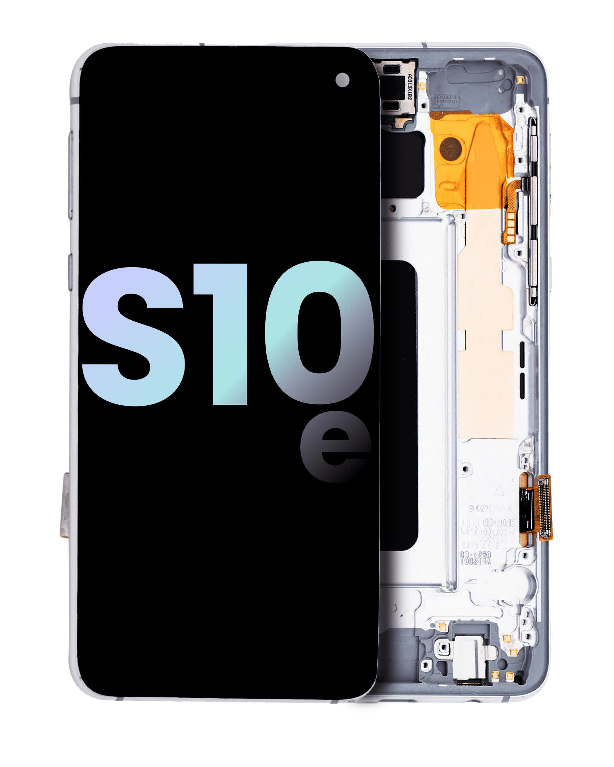OLED Display mit Rahmen für Samsung Galaxy S10E (Service Pack) (Prism White)