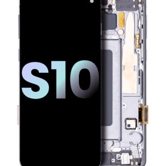 OLED Display mit Rahmen für Samsung Galaxy S10 (Service Pack) (Prism / Ceramic Black)
