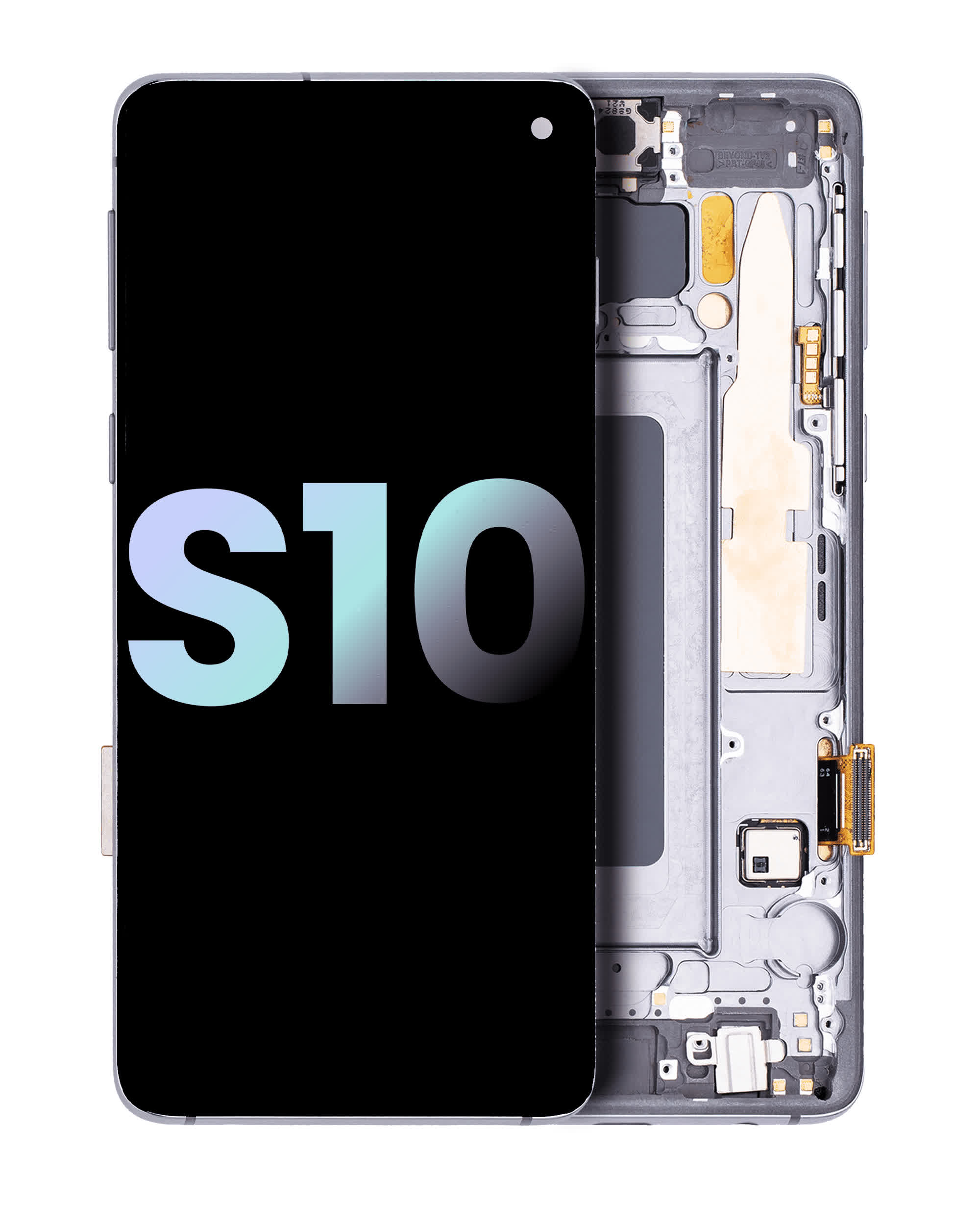 OLED Display mit Rahmen für Samsung Galaxy S10 (Service Pack) (Prism / Ceramic Black)
