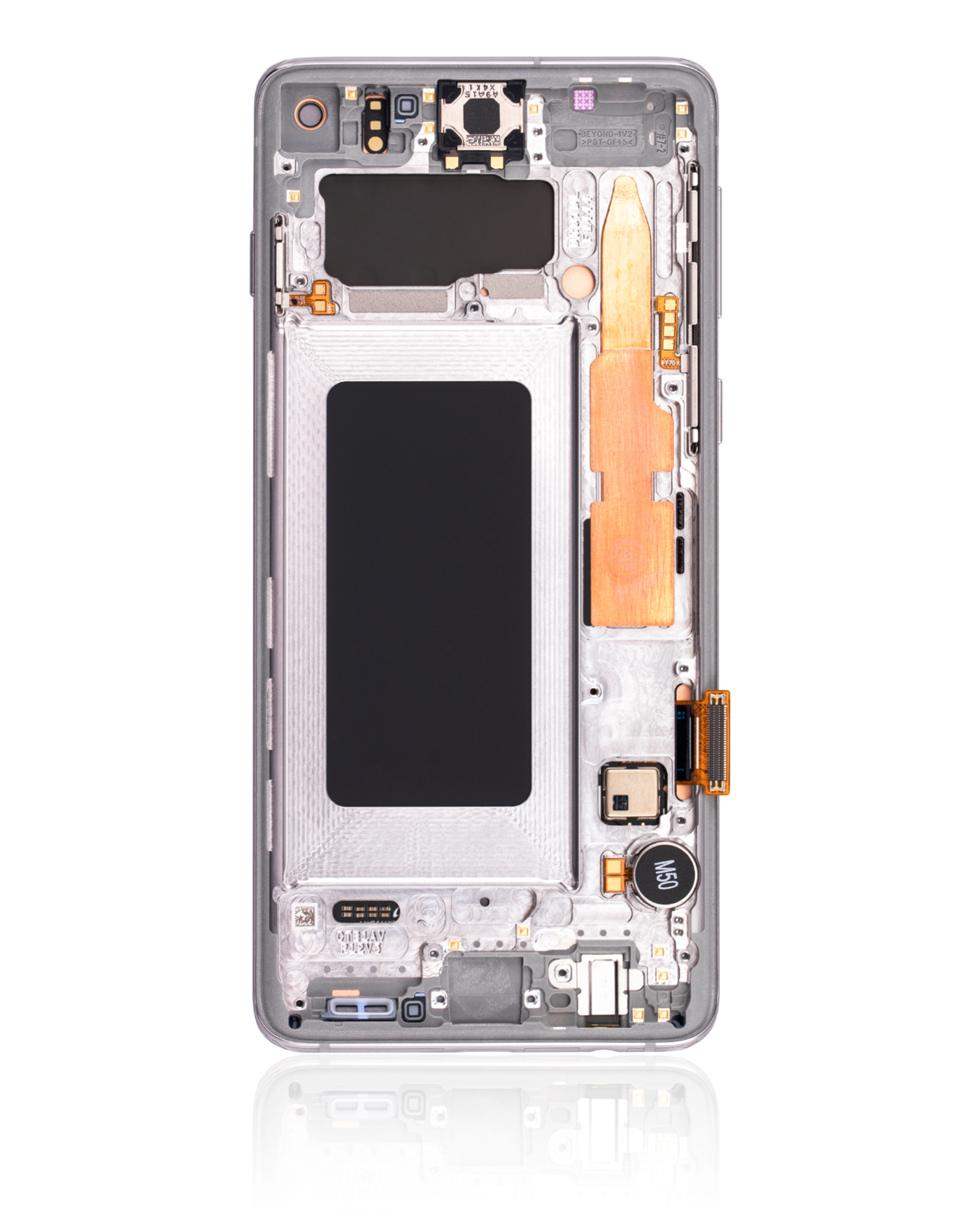 OLED Display mit Rahmen für Samsung Galaxy S10 (Service Pack) (Prism White) – Bild 2