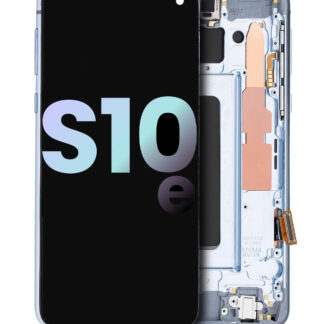 OLED Display mit Rahmen für Samsung Galaxy S10E (Service Pack) (Prism Blue)