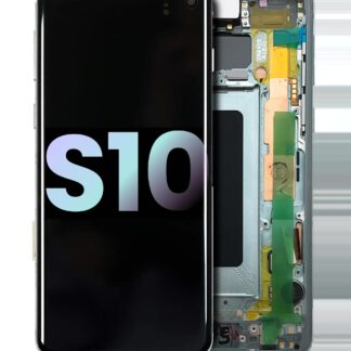 OLED Display mit Rahmen für Samsung Galaxy S10 (Service Pack) (Prism Green)