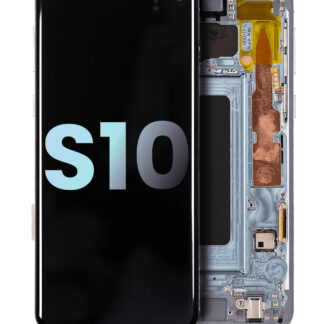 OLED Display mit Rahmen für Samsung Galaxy S10 (Service Pack) (Prism Blue)