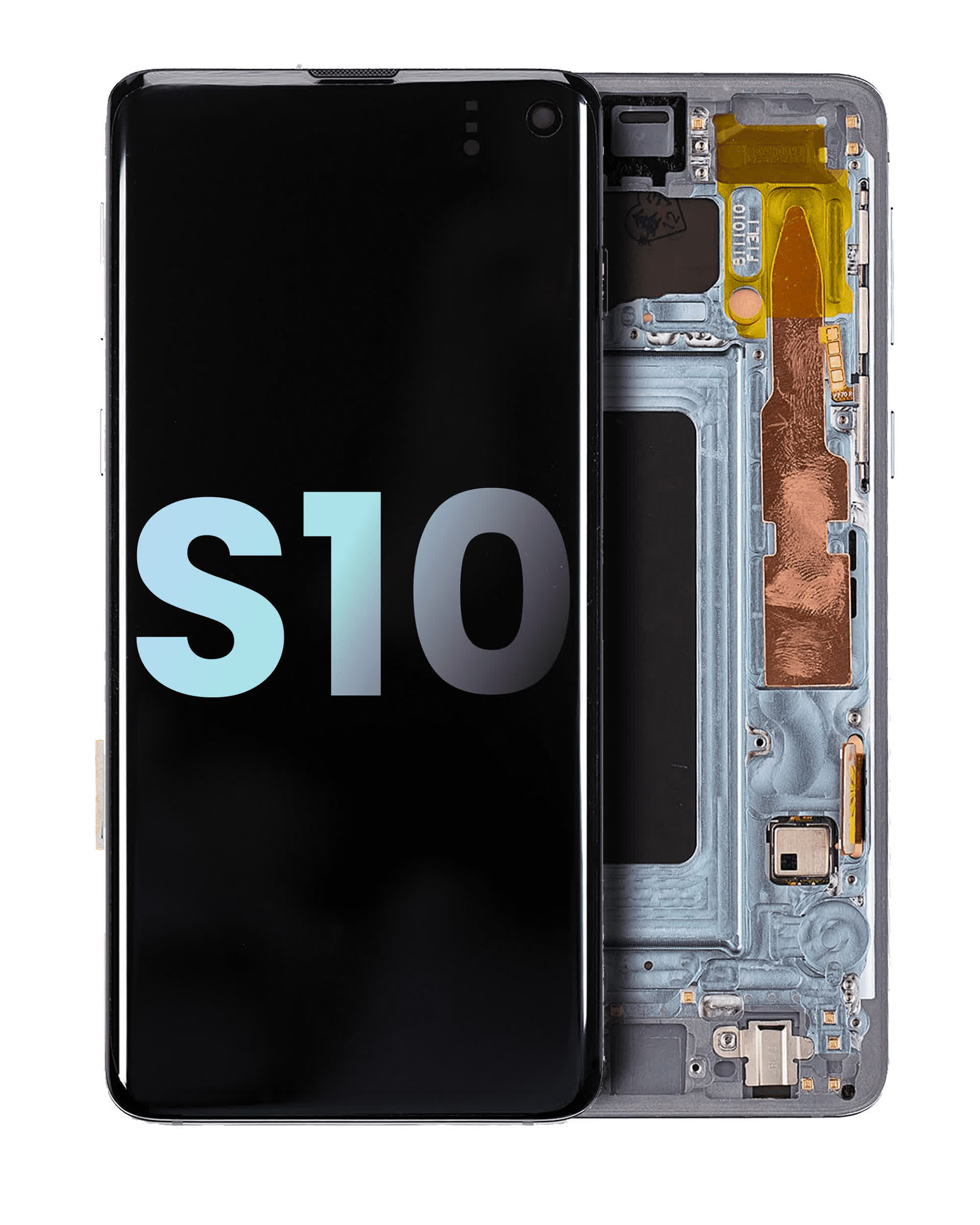 OLED Display mit Rahmen für Samsung Galaxy S10 (Service Pack) (Prism Blue)