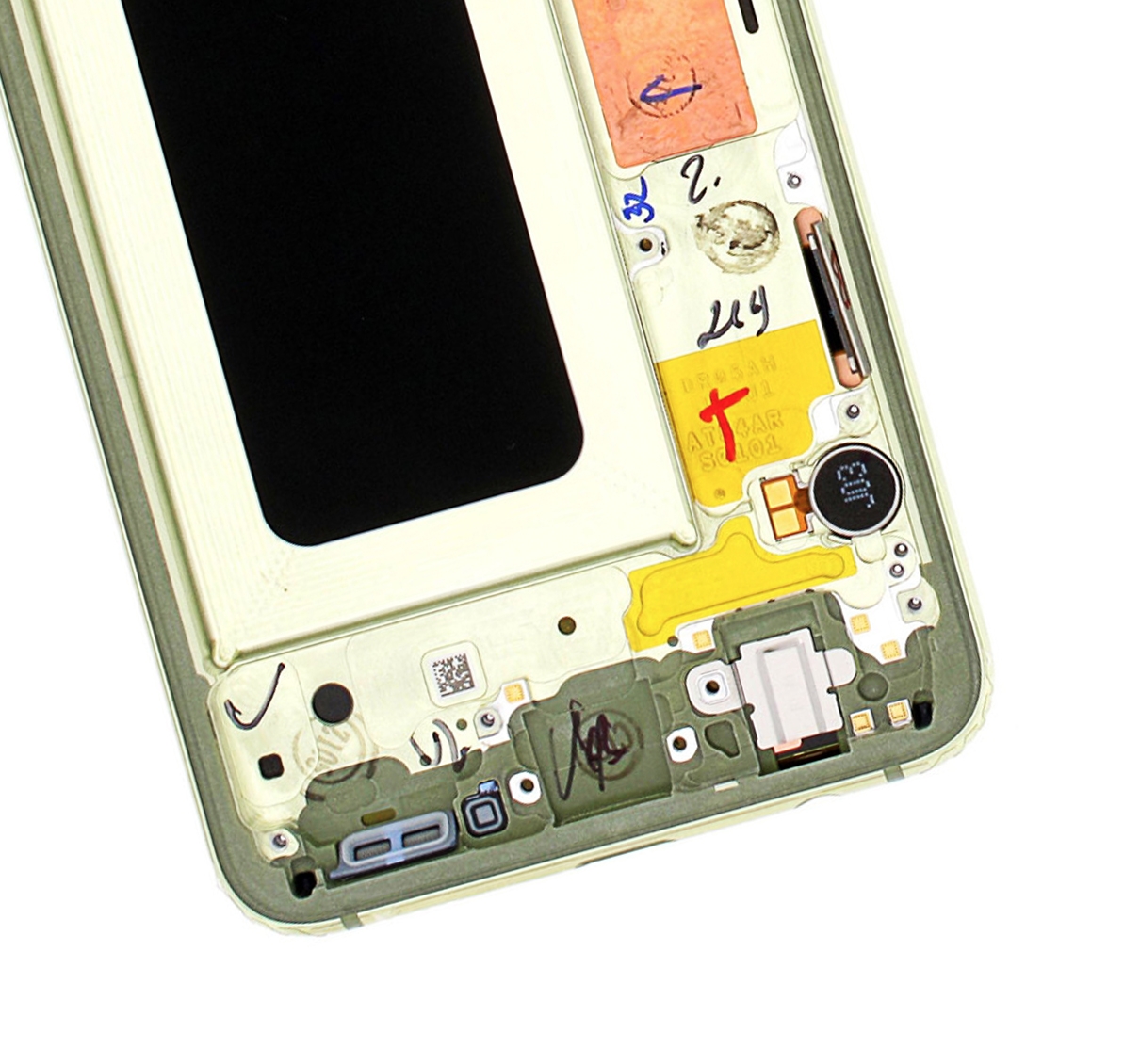 OLED Display mit Rahmen für Samsung Galaxy S10E (Service Pack) (Canary Yellow) – Bild 2