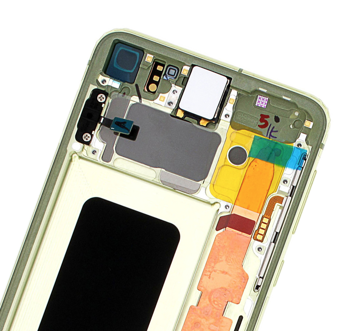 OLED Display mit Rahmen für Samsung Galaxy S10E (Service Pack) (Canary Yellow) – Bild 3