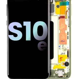 OLED Display mit Rahmen für Samsung Galaxy S10E (Service Pack) (Canary Yellow)