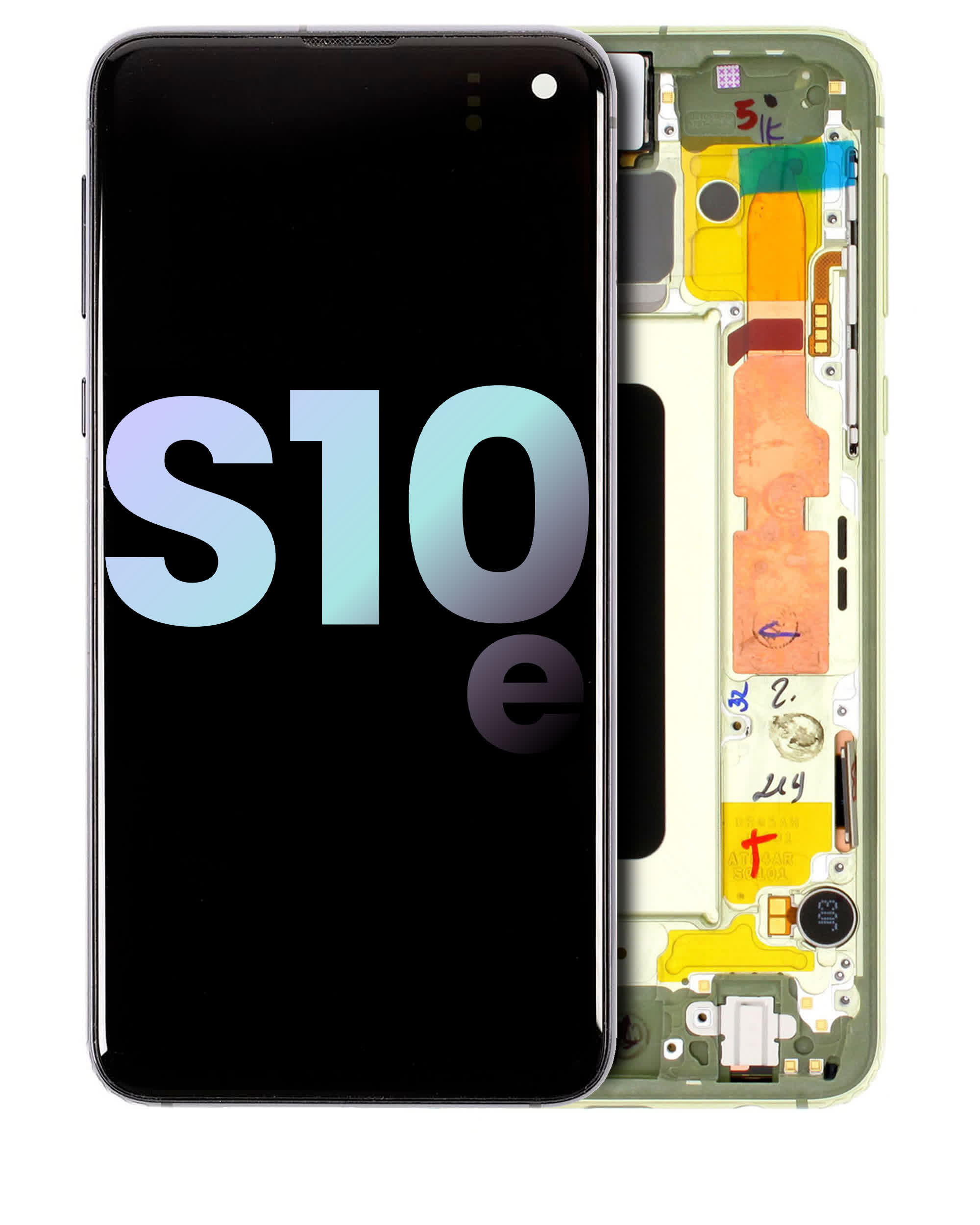 OLED Display mit Rahmen für Samsung Galaxy S10E (Service Pack) (Canary Yellow)
