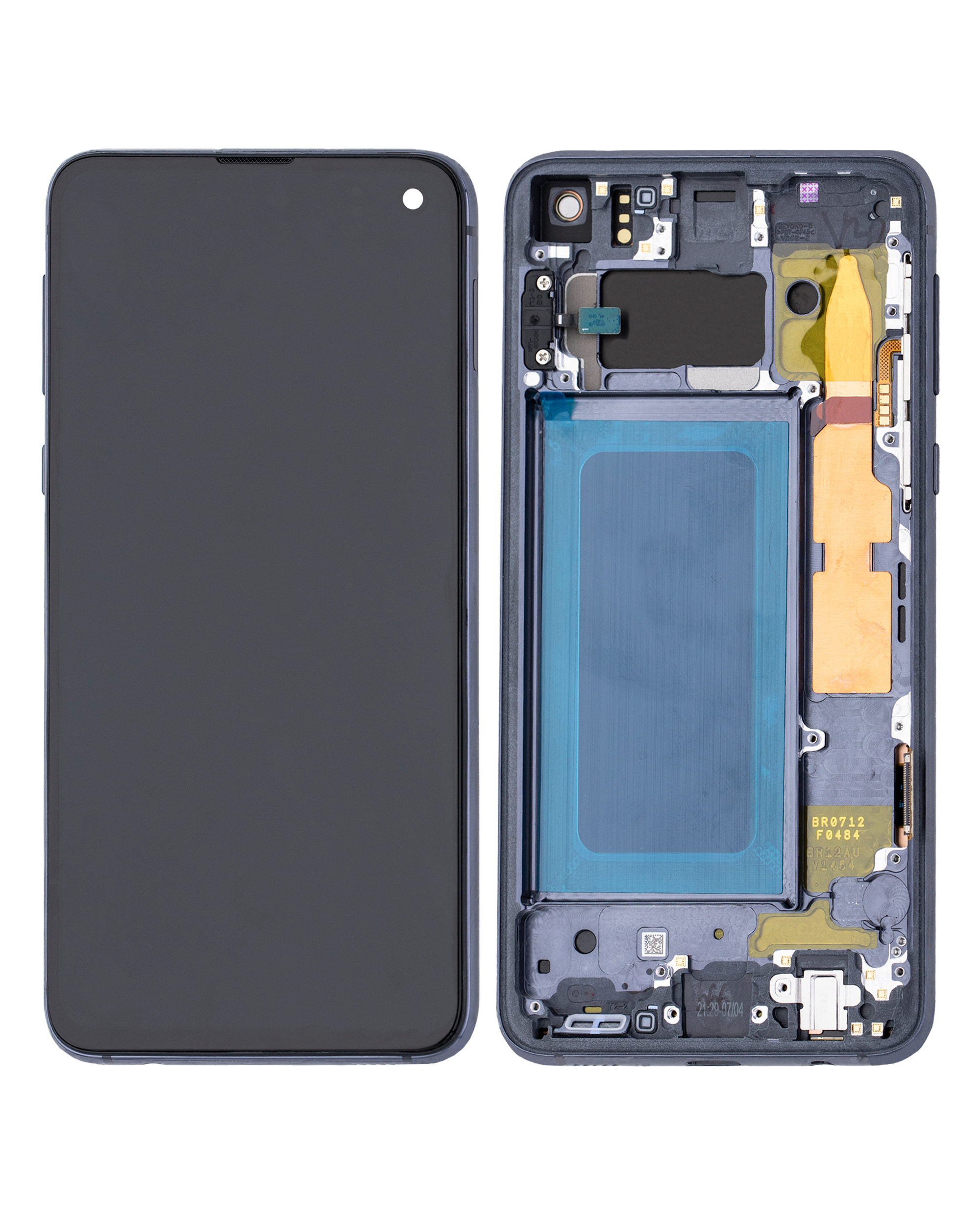 OLED Display mit Rahmen für Samsung Galaxy S10E (professionell aufgearbeitet) (Prism Black) – Bild 2