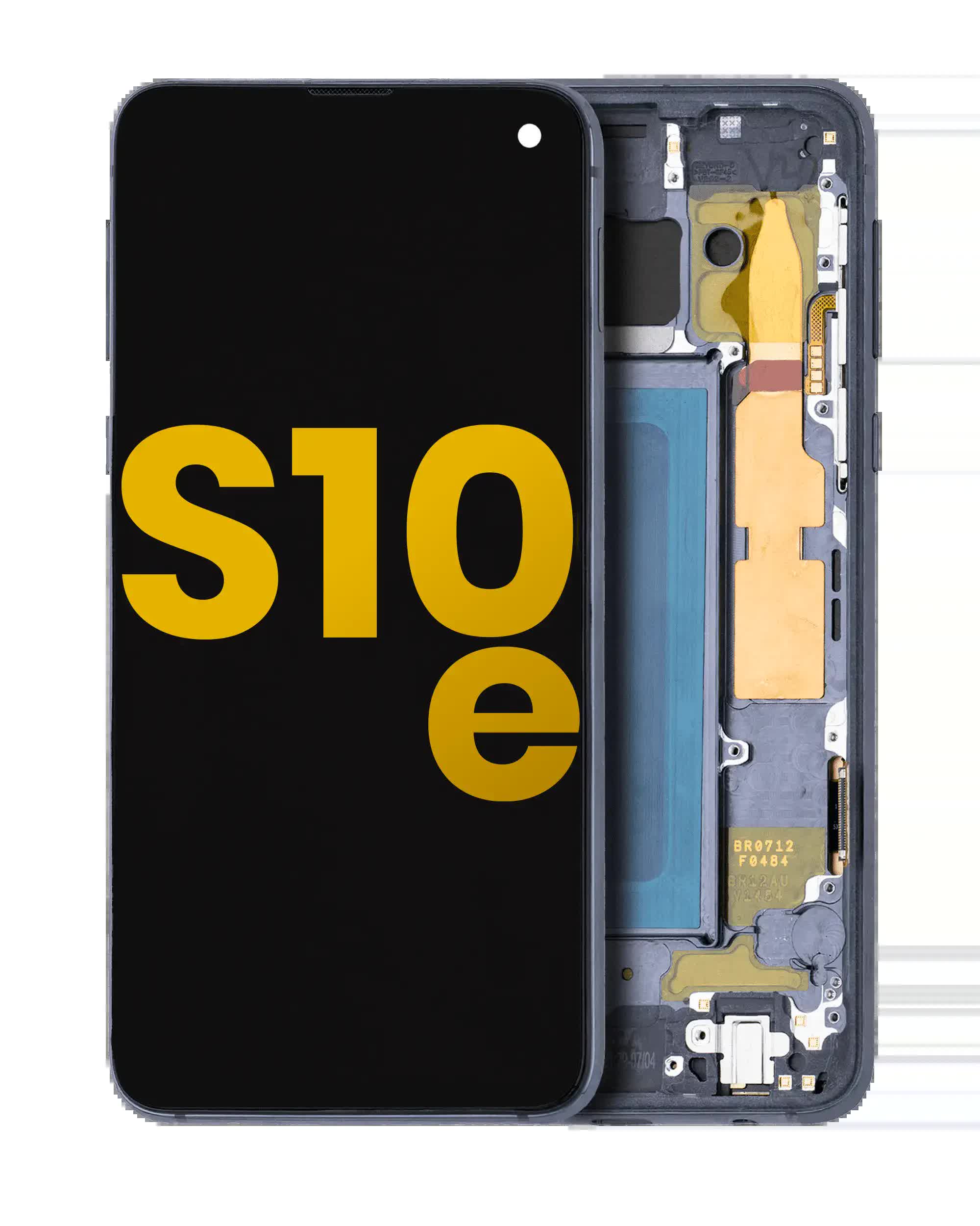 OLED Display mit Rahmen für Samsung Galaxy S10E (professionell aufgearbeitet) (Prism Black)