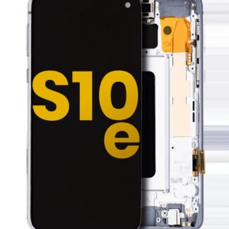 OLED Display mit Rahmen für Samsung Galaxy S10E (professionell aufgearbeitet) (Prism White)