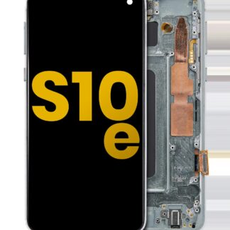OLED Display mit Rahmen für Samsung Galaxy S10E (professionell aufgearbeitet) (Prism Green)