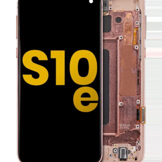 OLED Display mit Rahmen für Samsung Galaxy S10E (professionell aufgearbeitet) (Flamingo Pink (Rosa))