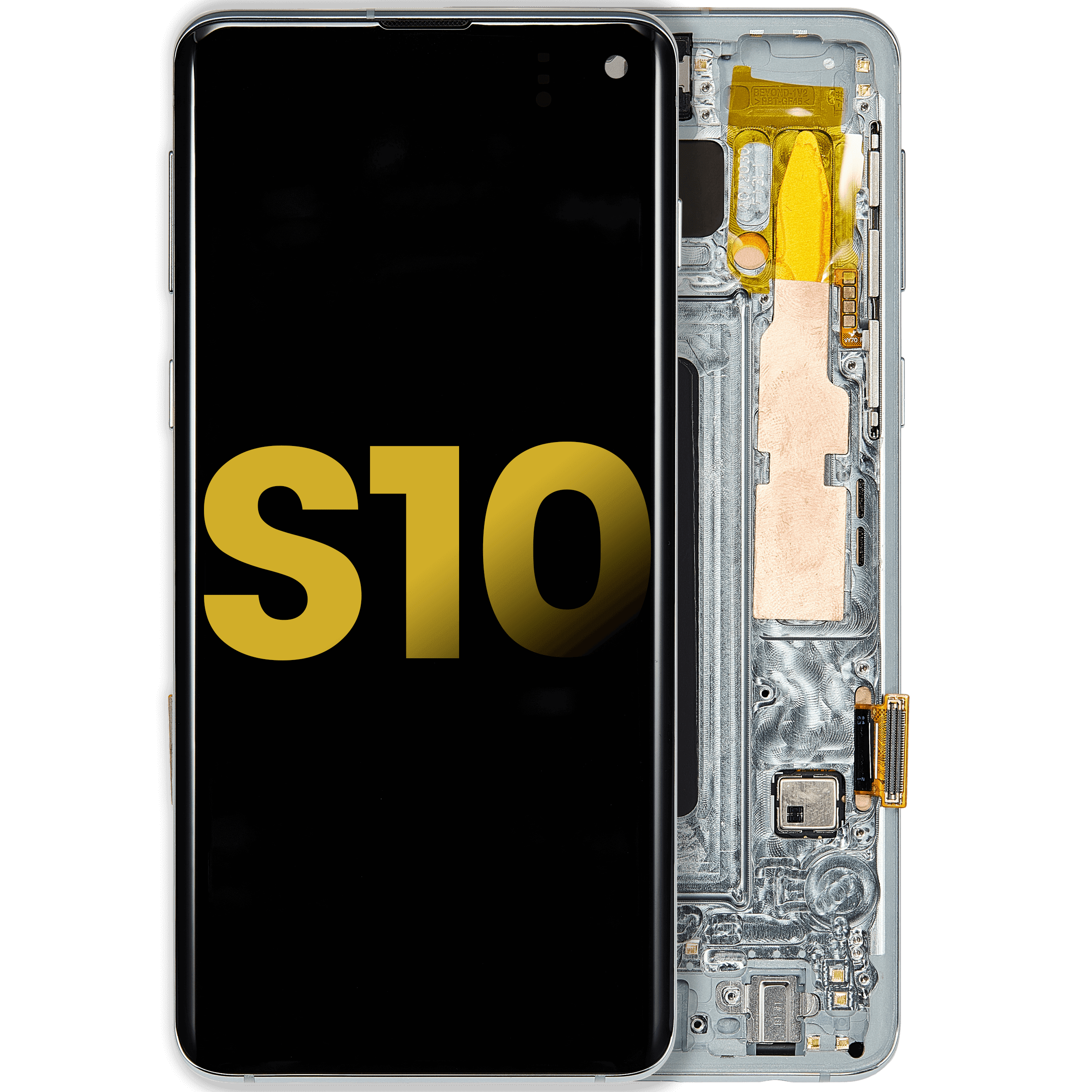 OLED Display mit Rahmen für Samsung Galaxy S10 (professionell aufgearbeitet) (Prism Green) – Bild 3