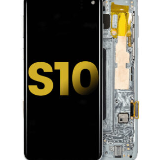 OLED Display mit Rahmen für Samsung Galaxy S10 (professionell aufgearbeitet) (Prism Green)