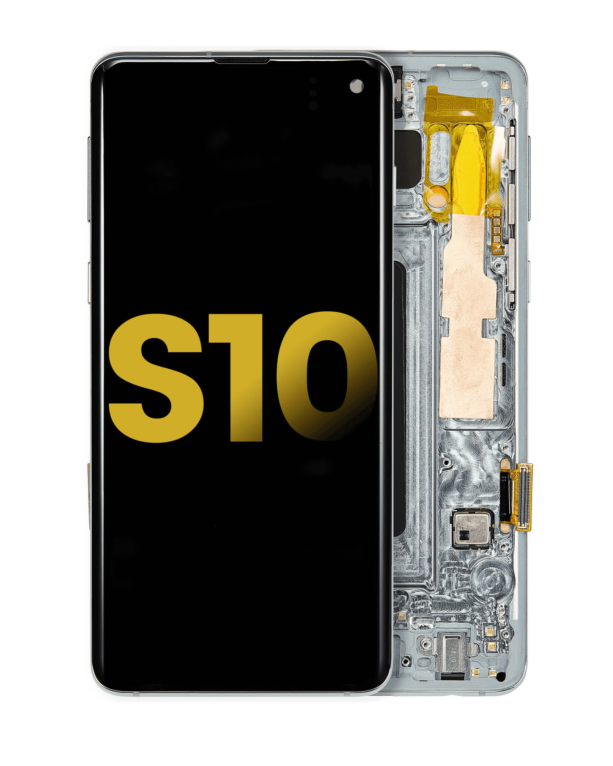 OLED Display mit Rahmen für Samsung Galaxy S10 (professionell aufgearbeitet) (Prism Green)