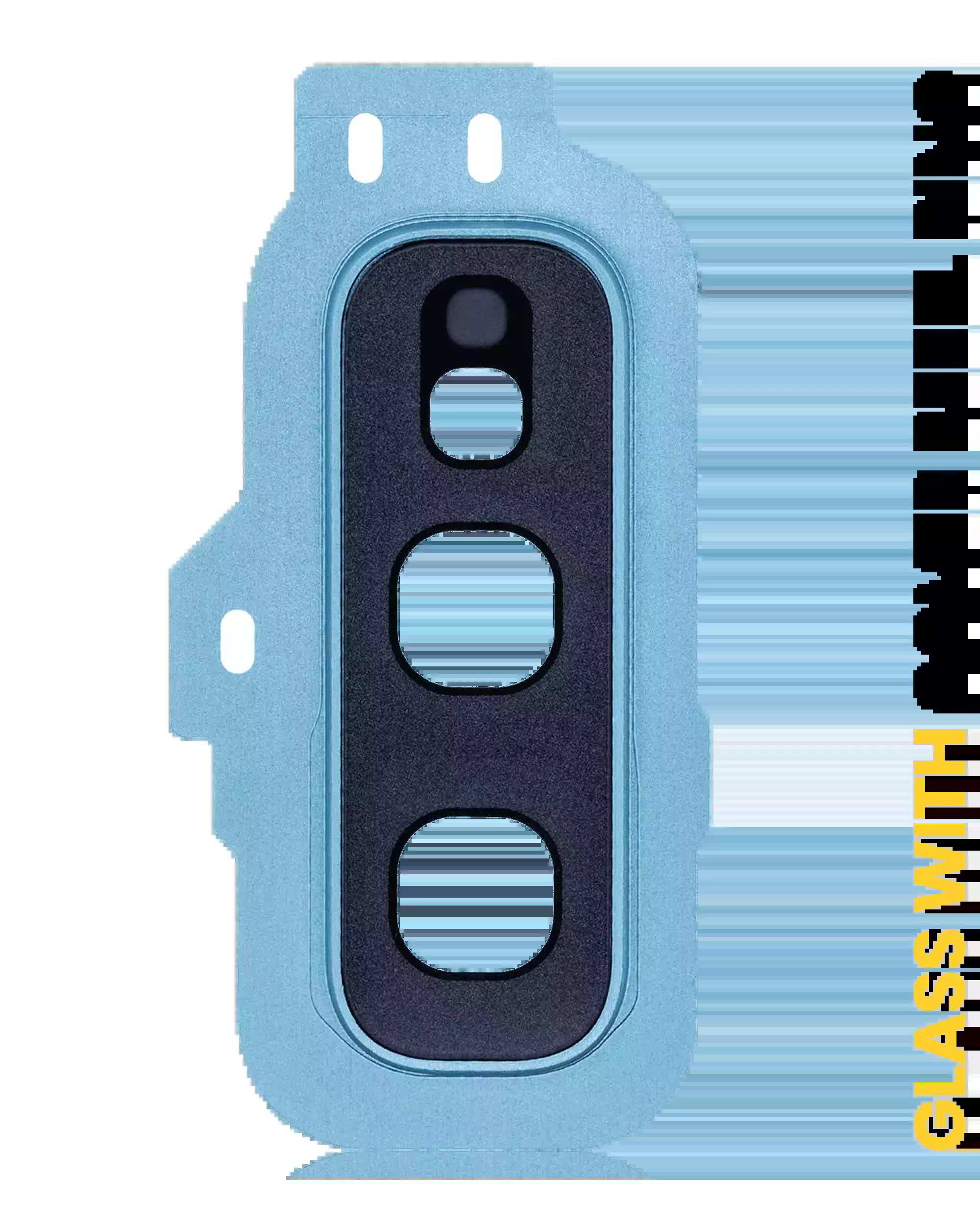 Rückkamera-Glas mit Abdeckung Blendenring für Samsung Galaxy S10E (Prism Blue)