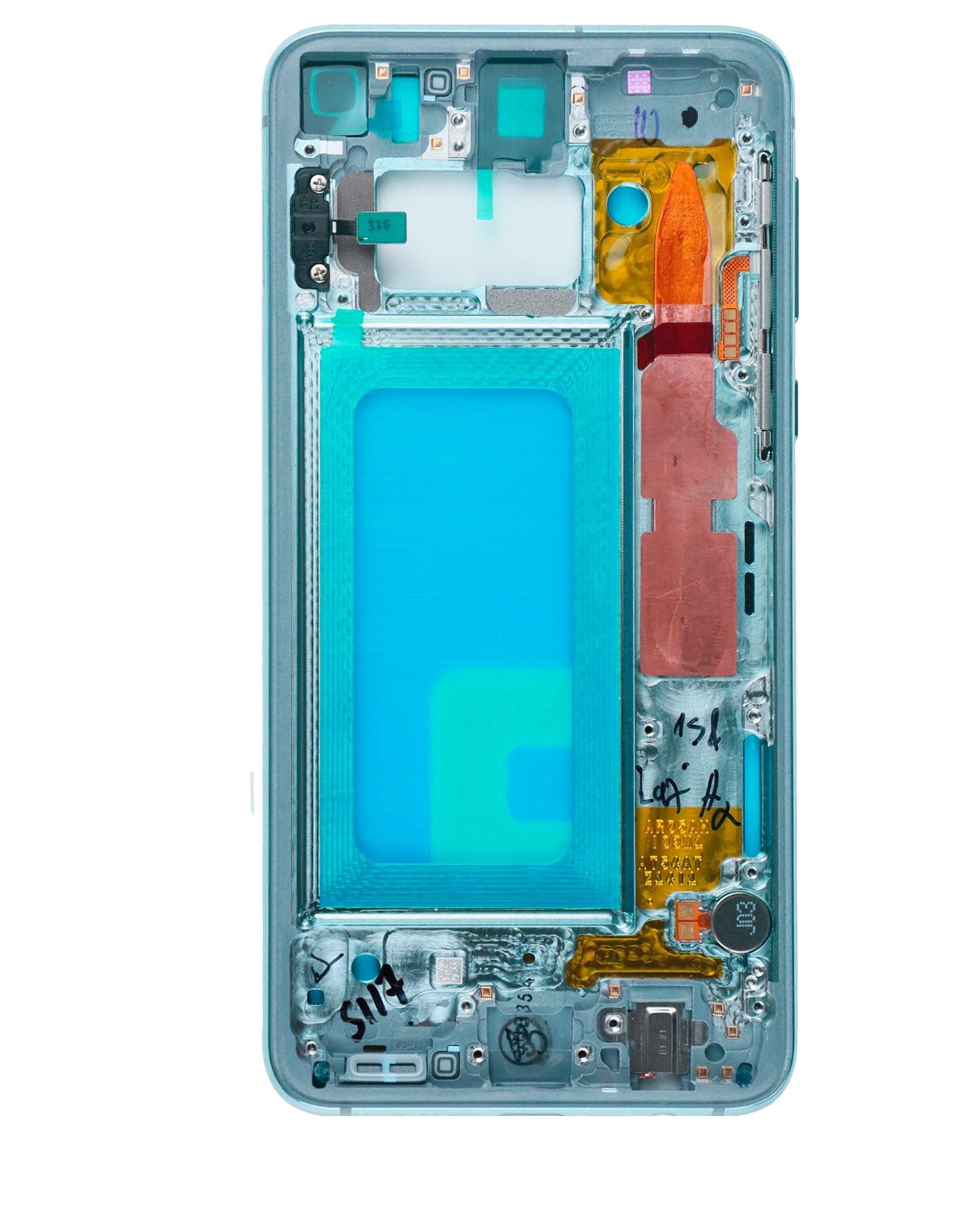 Mittelrahmen für Samsung Galaxy S10E (mit Kleinteilen) (Prism Green) – Bild 3