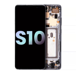 OLED Display mit Rahmen für Samsung Galaxy S10 5G (Service Pack) (Majestic Black (Schwarz))