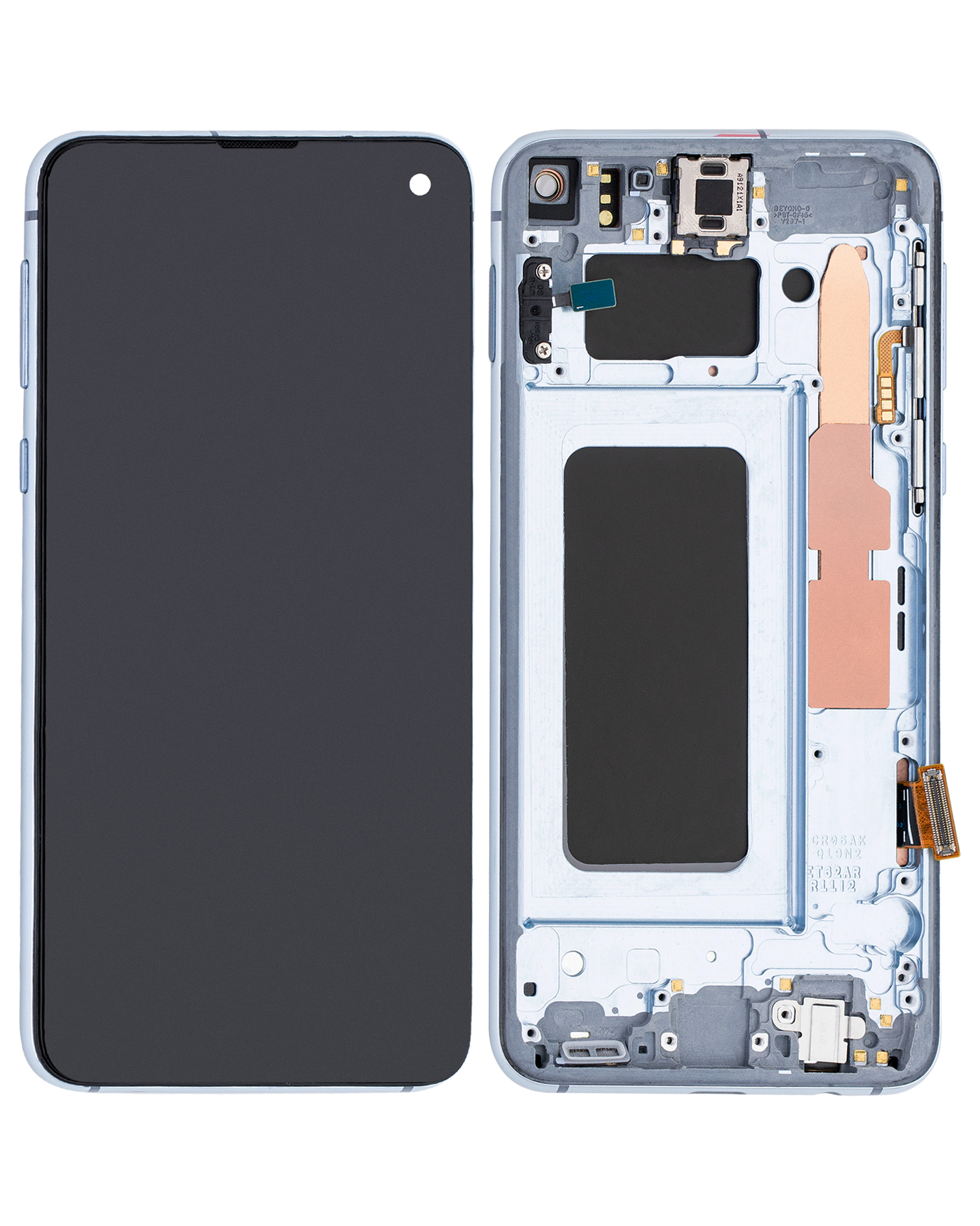 OLED Display mit Rahmen für Samsung Galaxy S10E (professionell aufgearbeitet) (Prism Blue) – Bild 2