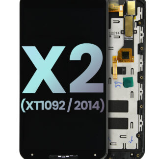 LCD Display mit Rahmen für Motorola Moto X2 (XT1092 / 2014) (Original) (Black (Schwarz))