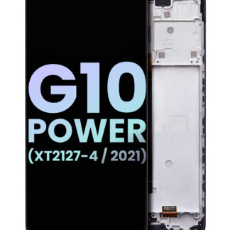 LCD Display mit Rahmen für Motorola Moto G10 Power (XT2127-4 / 2021) (Original)