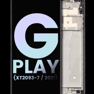 LCD Display mit Rahmen für Motorola Moto G Play (XT2093-7 / 2021) (Original) (Flash Gray)