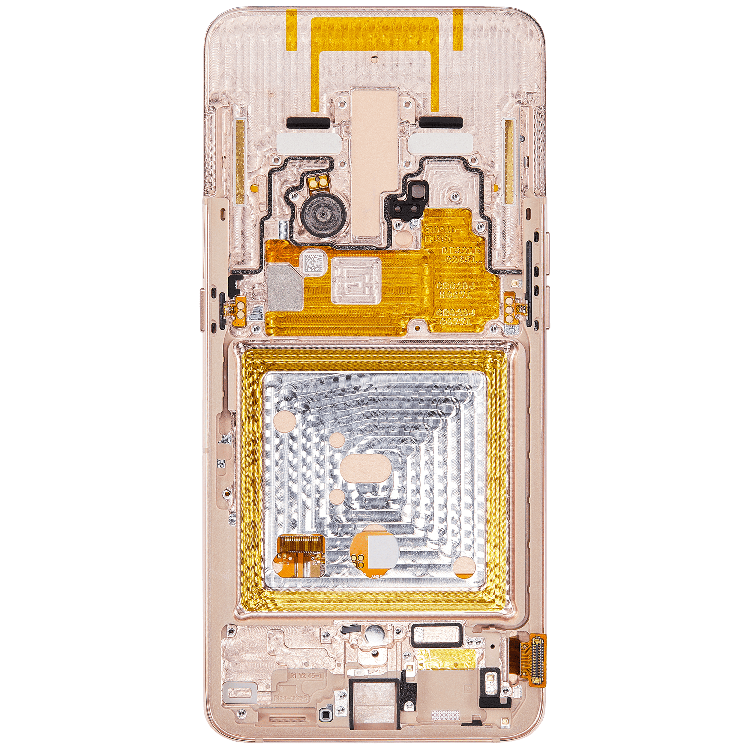 OLED Display mit Rahmen für Samsung Galaxy A80 (A805 / 2019) (Angel Gold) (professionell aufgearbeitet) – Bild 4