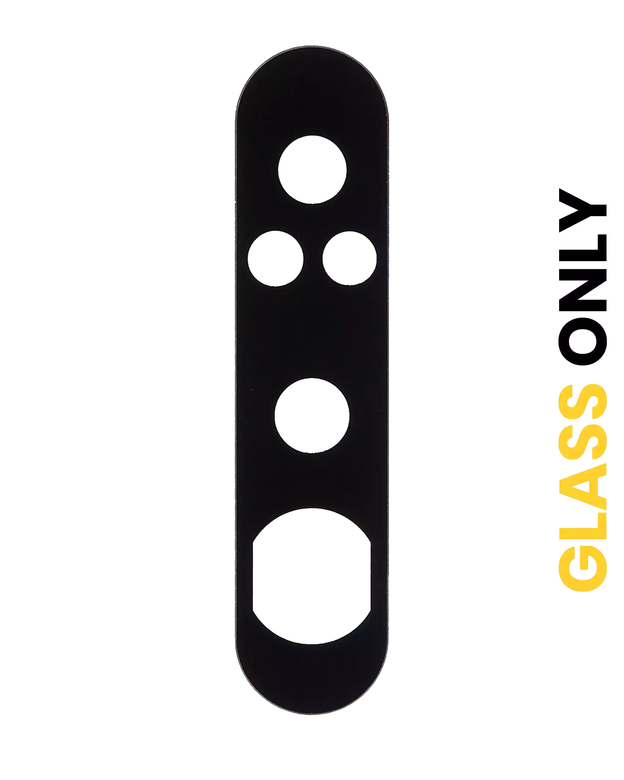 Rückkamera-Glas mit Halterung / Blende für Samsung Galaxy A80 (A805 / 2019) (Phantom Black) – Bild 4