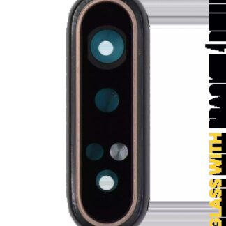 Rückkamera-Glas mit Halterung / Blende für Samsung Galaxy A80 (A805 / 2019) (Phantom Black)