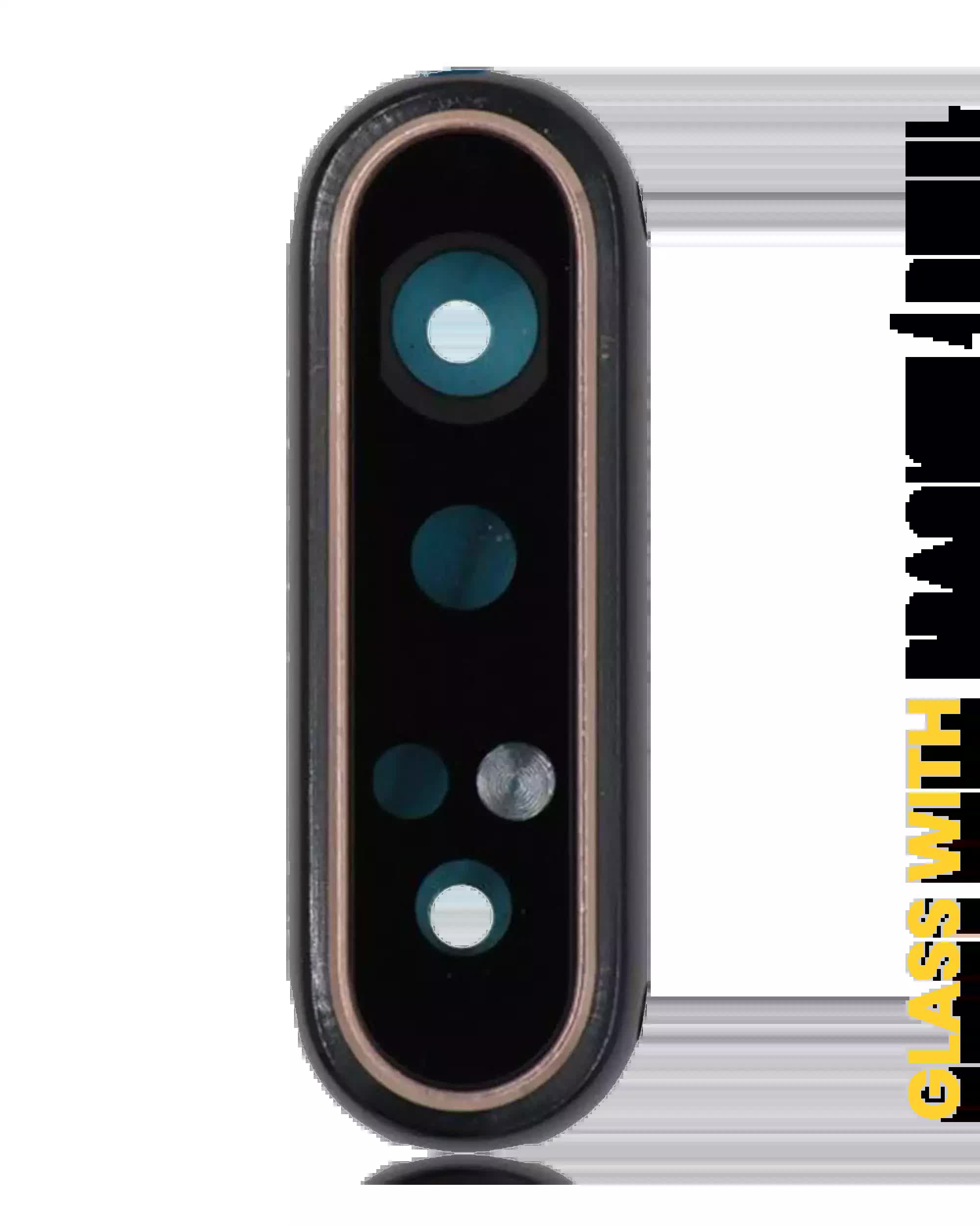 Rückkamera-Glas mit Halterung / Blende für Samsung Galaxy A80 (A805 / 2019) (Phantom Black)