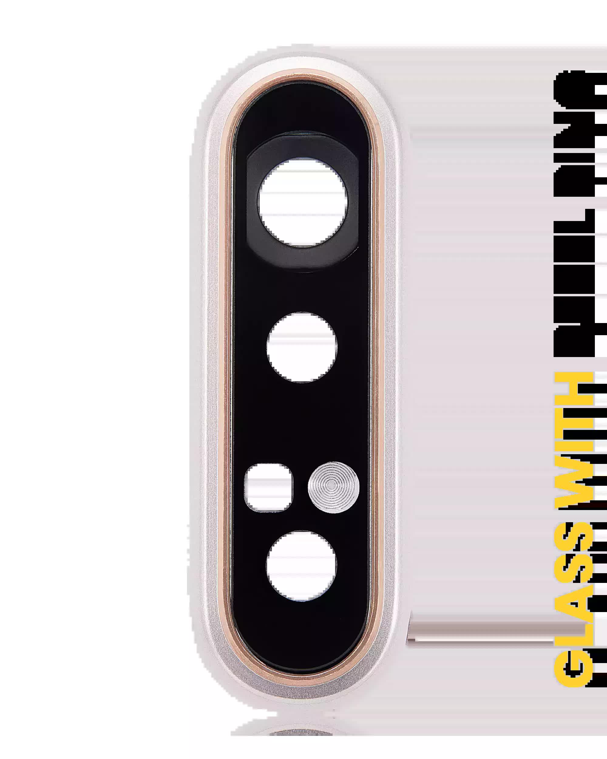 Rückkamera-Glas mit Halterung / Blende für Samsung Galaxy A80 (A805 / 2019) (Angel Gold)