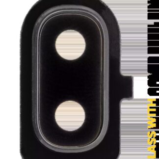 Rückkamera-Glas mit Abdeckung Blendenring für Samsung Galaxy A10e (A102 / 2019) (Black (Schwarz))