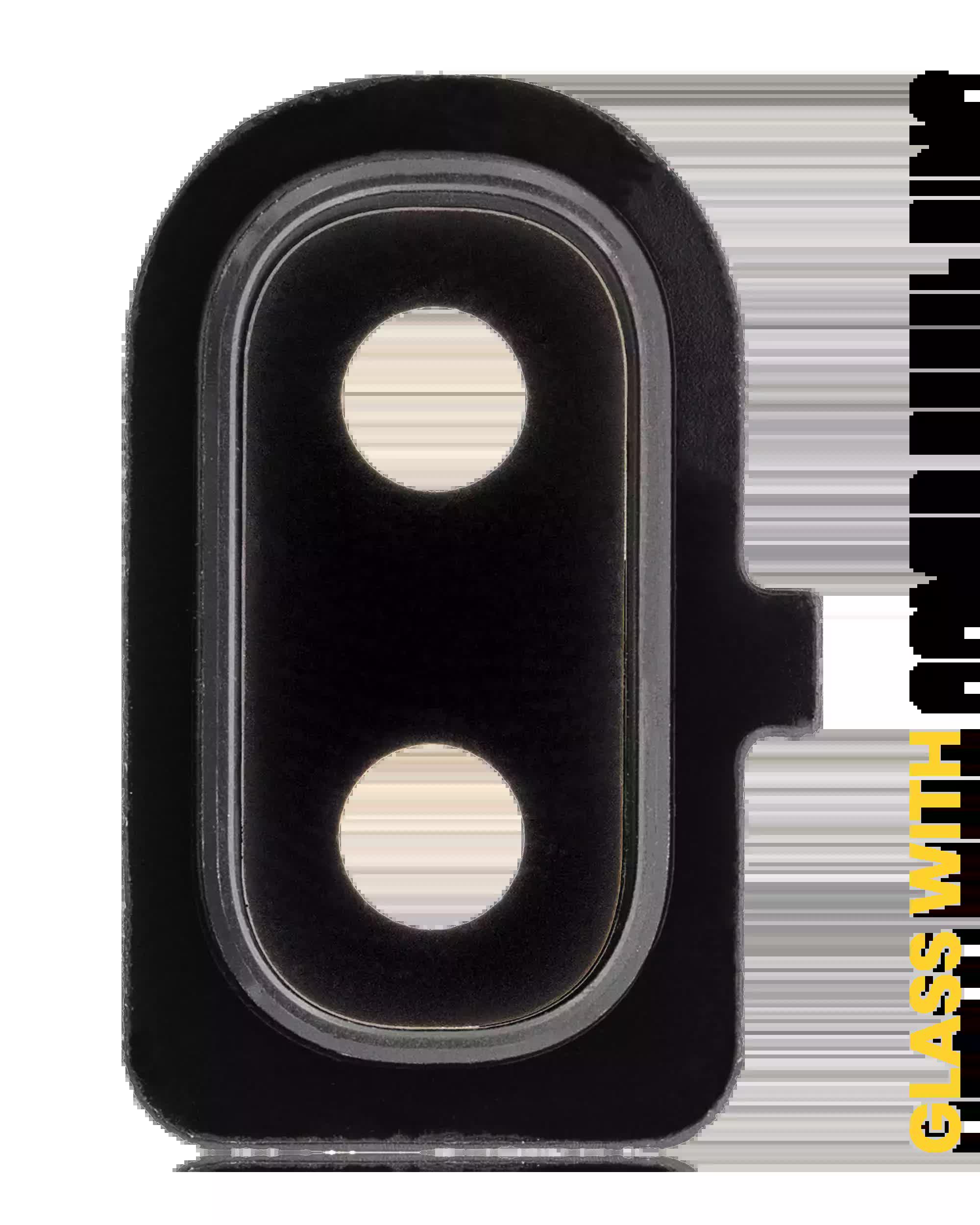 Rückkamera-Glas mit Abdeckung Blendenring für Samsung Galaxy A10e (A102 / 2019) (Black (Schwarz))
