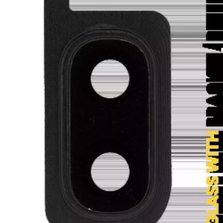 Rückkamera-Glas mit Halterung / Blende für Samsung Galaxy A20 (A205 / 2019) (Black (Schwarz))