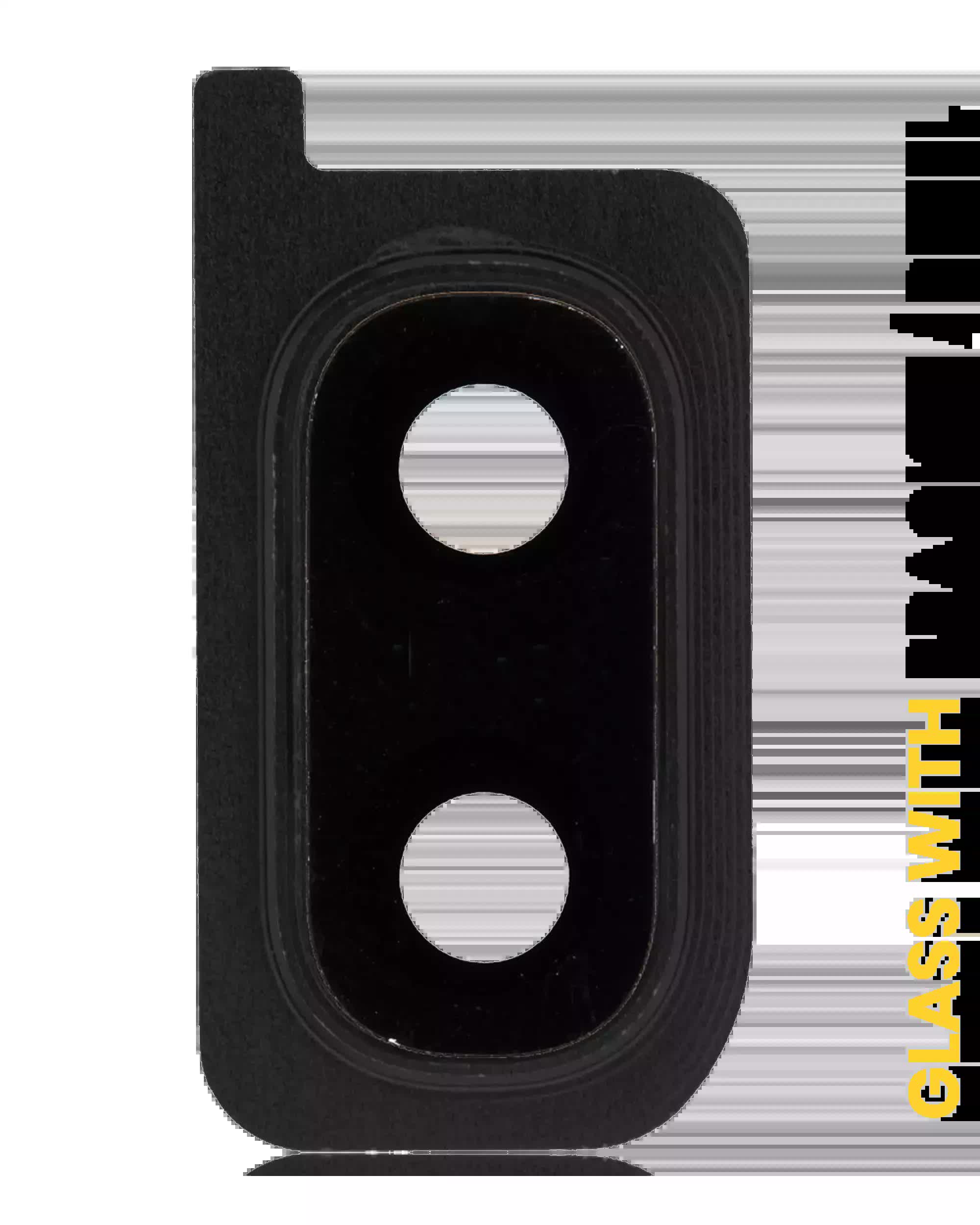 Rückkamera-Glas mit Halterung / Blende für Samsung Galaxy A20 (A205 / 2019) (Black (Schwarz))