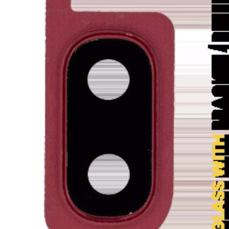 Rückkamera-Glas mit Halterung / Blende für Samsung Galaxy A20 (A205 / 2019) (Red (Rot))